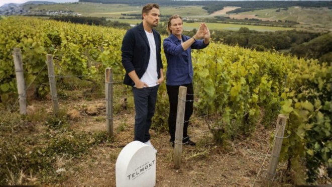 O ator e investidor Leonardo DiCaprio e Ludovic du Plessis, presidente da Maison Telmont. | Foto: Divulgação