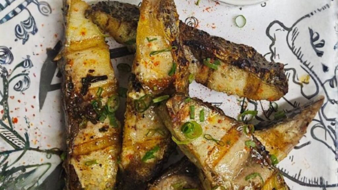 Costeletas de tambaqui grelhadas, sugestão de entrada. Foto: Divulgação