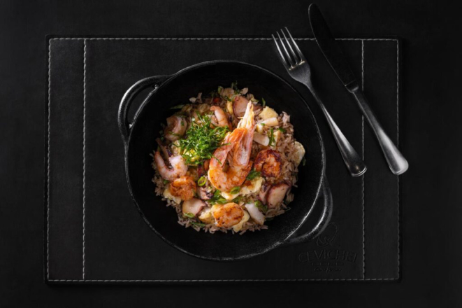 Arroz chaufa com frutos do mar do Q Ceviche restaurante. Crédito: Divulgação