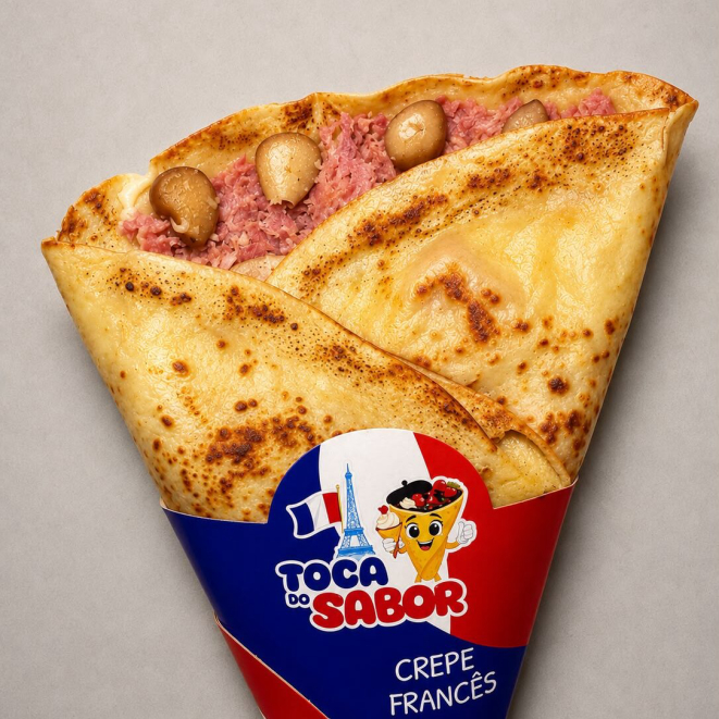 Crepe do <strong>Toca do Sabor</strong>. Crédito: Divulgação