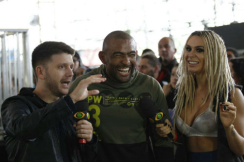 ‘Pânico’ grava no treino do UFC em Curitiba