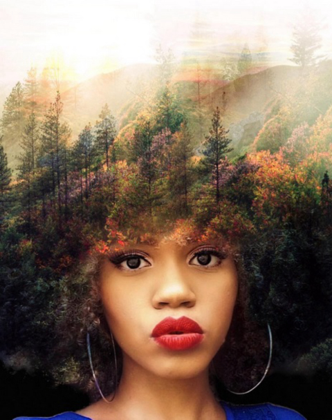 Artista transforma cabelos de mulheres negras em elementos da natureza