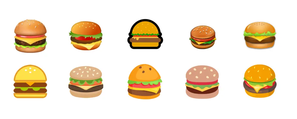 Emojis de hambúrguer levantam a discussão: o queijo vai por cima ou por baixo da carne?