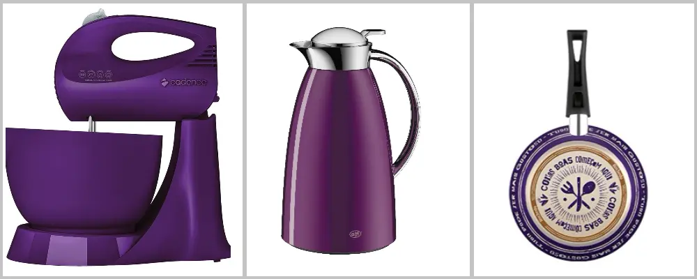 Cozinha toda colorida: confira utensílios roxo ultravioleta, a cor do ano