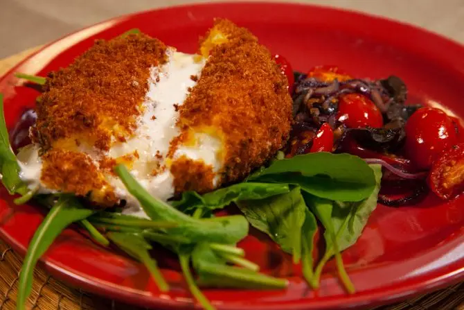 Receita de burrata à milanesa