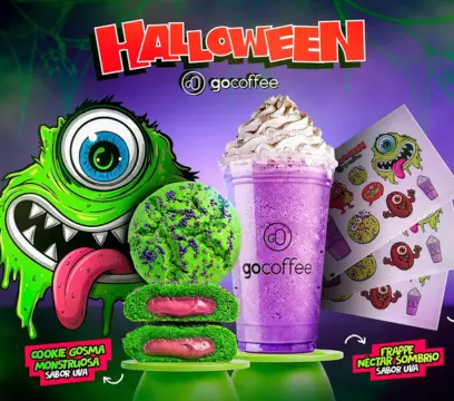 Go Coffee resgata nostalgia dos anos 90 em campanha de Halloween