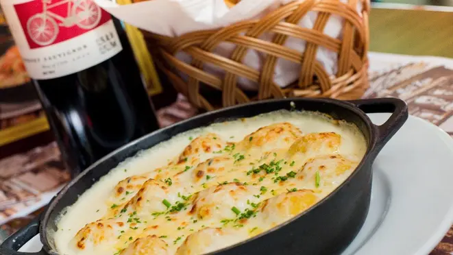 Gnocchi recheado com brie à Marina Ruy Barbosa.
