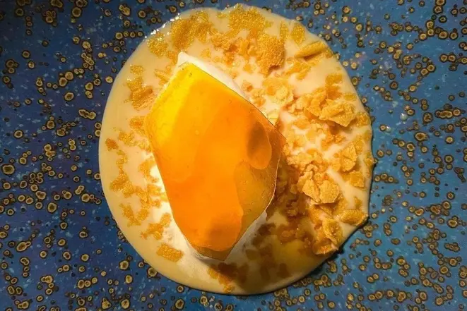 Priprioca, iogurte, maracujá, um dos pratos da chef Manu.