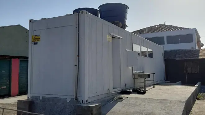 Espaço onde será feito o beneficiamento do pescado da Olha o Peixe.