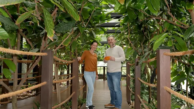 O casal Maitê Lang e Ivan Blumenschein: viagens para encontrar produtores e preocupação com ações sustentáveis na empresa.