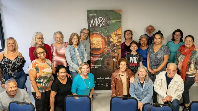 Participantes da vivência gastronômica do Mapa da Cultura Alimentar ao final do evento