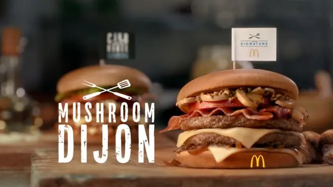 Mushroom Dijon é o novo sanduíche do Mc'Donalds. Foto: reprodução.