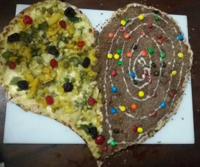 Também tem pizzas com formatos diferentes. Foto: Divulgação