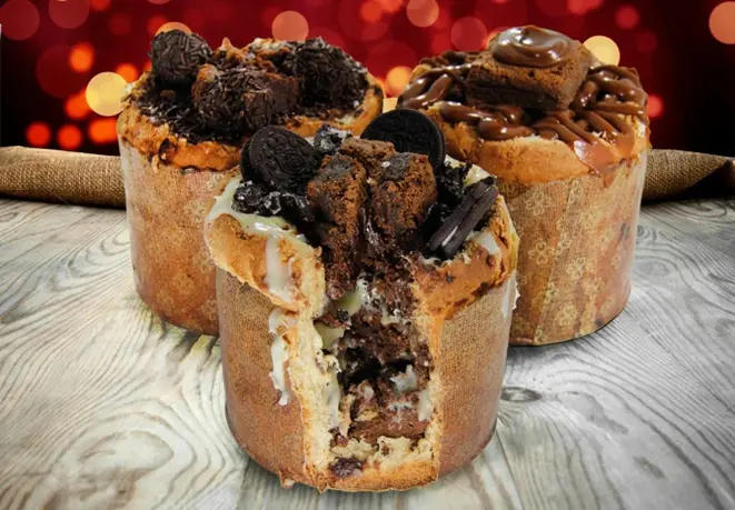 Panetone de brownie. Foto: Divulgação