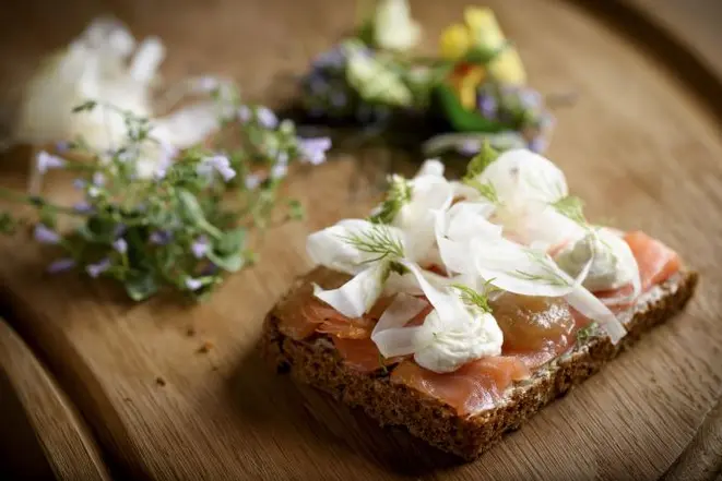 An open faced sandwich with juniper smoked salmon on rye bread from Meyers Bageri, in New York, Jan. 3, 2017. Riding a wave of interest in ancient grains, rye has recently been sprouting in many influential kitchens — in pasta, porridge, brownies and bread. (Francesco Sapienza/The New York Times)