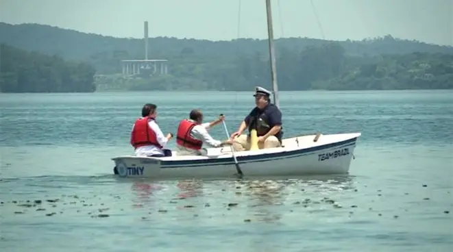 Jacquin ensina que trabalhar em equipe é como conduzir um barco. Foto: Comunicação Band
