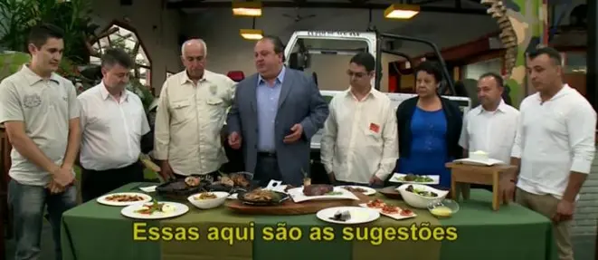 Jacquin apresenta o novo cardápio do Trilha da Costela. Imagem: Reprodução/Band