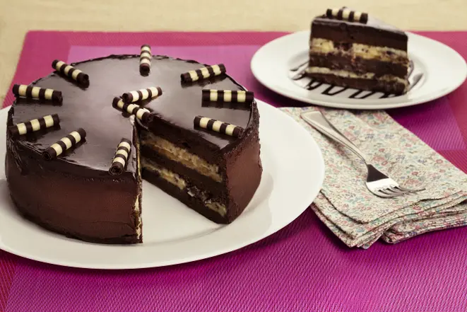 A torta Sedução é vendida inteira ou por fatia. Foto: Divulgação