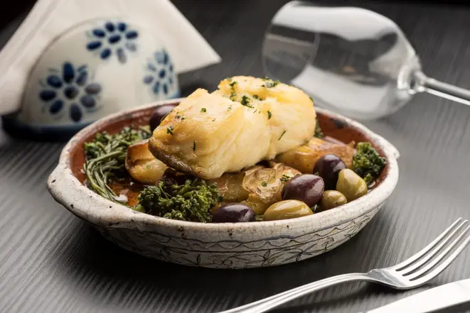 Lombo de bacalhau do Armazém Português, um dos pratos servidos no Festival Bom Gourmet. Foto: Fernando Zequinão/Gazeta do Povo.