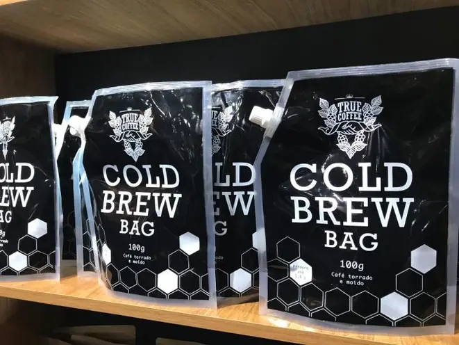 Cold Brew Bag, lançamento durante a SIC, permite que o usuário faça o próprio café gelado e o transporte para onde quiser. Foto: Lorena Martins