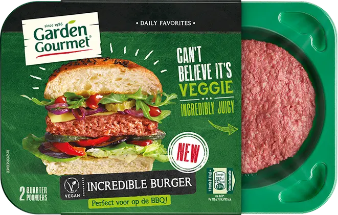 A Nestlé também afirma que o hambúrguer é semelhante ao preparado com proteína animal. Foto: Garden Gourmet/divulgação.