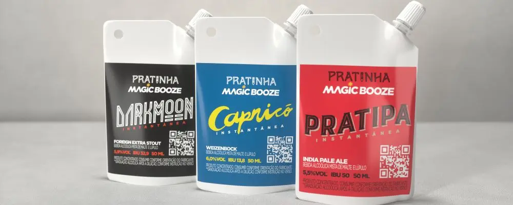 Marca lança cerveja instantânea para misturar com água com gás