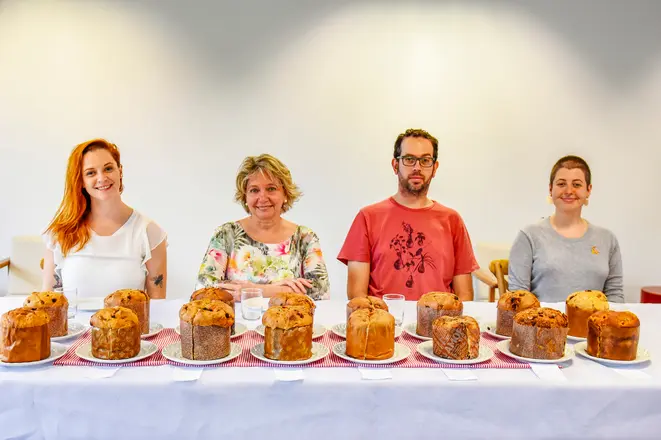 Da esquerda para a direita: Carolina Garofani, Celi Anizelli, André Santi e a repórter do Bom Gourmet Flávia Schiochet. Foto: Nay Klym/Gazeta do Povo