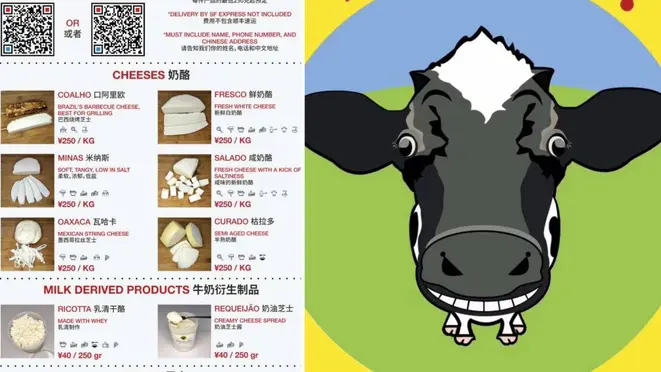 La Vaca Feliz, empresa familiar, brasileira, que se destaca em terras chinesas na venda de queijos e snacks