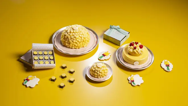 A Confeitaria Marchesi criou bolos e bombons inspirados na flor Mimosa