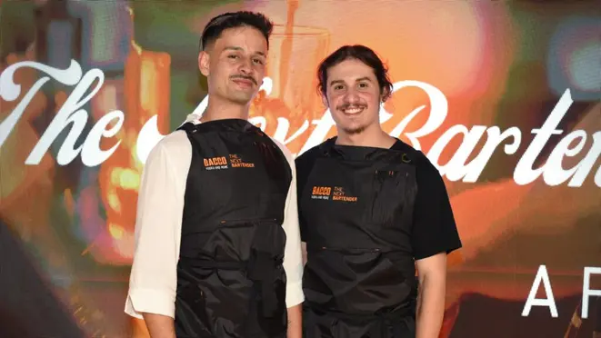 Vicenzo Nunes e Guilherme Lima, os finalistas do The Next Bartender. Crédito: Nay Klym.