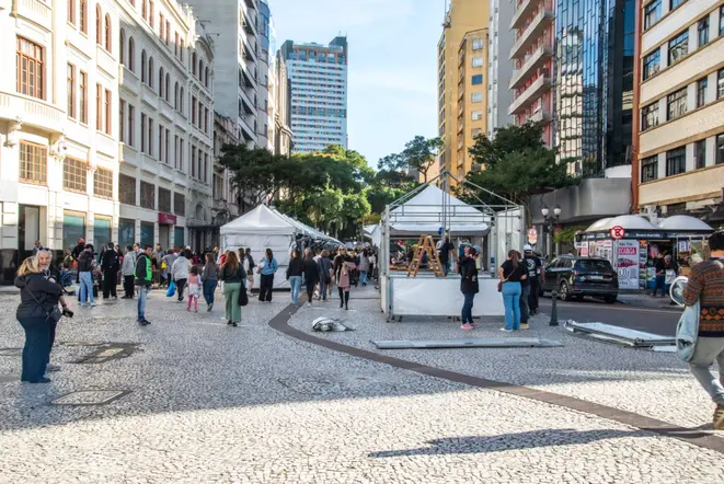 Domingo no centro terá neve promovida pelo circuito bom gourmet de inverno. Crédito: Levy Ferreira/SECOM