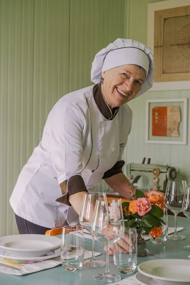 <em>Odete Bettú Lazzari, da Osteria Della Colombina, em Garibaldi. Crédito: Ezequiele Panizzi.</em>