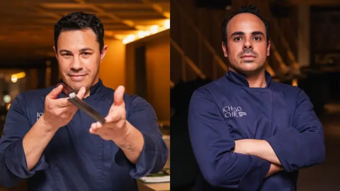 Chefs Ronaldo Fogaça e Guilherme Marques serão os responsáveis pela abertura e pelos cortes do bluefin, transformando em pratos para os clientes do Ichigo Iche. | Fotos: Kauana Bechtloff